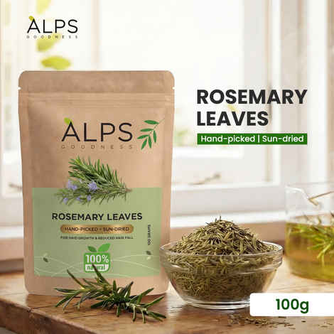 Buy Alps Goodness Rosemary leaves 100 gm | Made with Premium Sun Dried Rosemary Leaves | Organic Rosemary Leaf | Kariveppila | 100% Natural | Boosts Hair Growth & Reduces Hair Fall | No Chemicals, No Preservatives | Hair Mask - Purplle