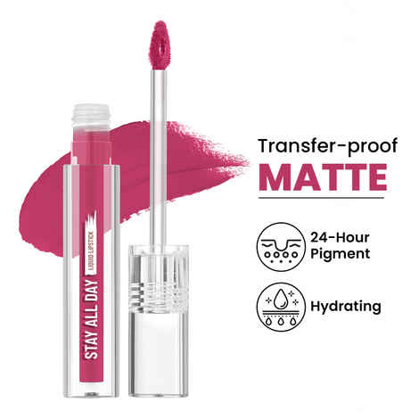 Buy Swiss Beauty Stay All Day Highly Pigmented Liquid Lipstick | Smudge-Proof and Transfer-Proof | 24 Hour Stay |Mauve It - 2 gm - Purplle
