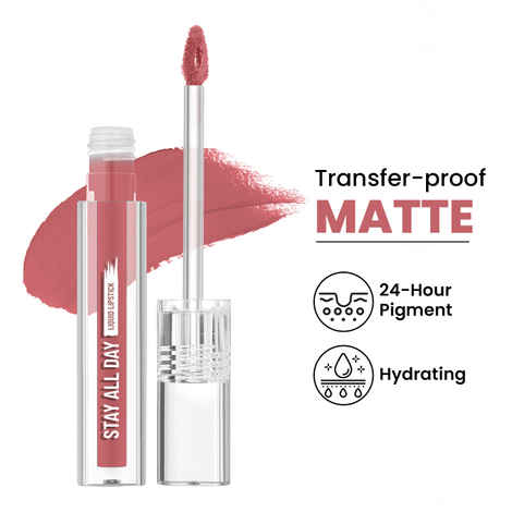 Buy Swiss Beauty Stay All Day Highly Pigmented Liquid Lipstick | Smudge-Proof and Transfer-Proof | 24 Hour Stay |Intimate Pink - 2 gm - Purplle