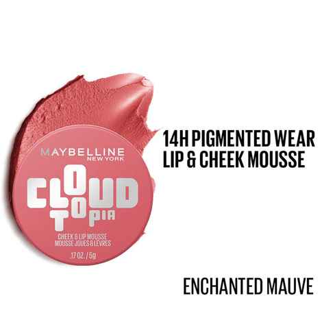 Buy Maybelline Cloudtopia Cheek & Lip Mousse Blush | Lightweight, Pigmented Mousse in Enchanted Mauve, 5 gm - Purplle