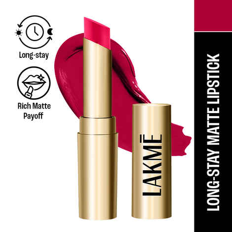 Buy LAKME Bejewel 3D Matte Slim Bullet Lipstick, with Vitamin E, for Hydrated Lips- Plum Spell- 3.4 gm - Purplle