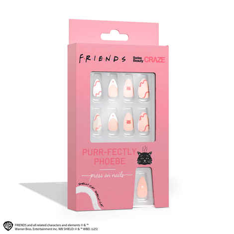 Buy Swiss Beauty Craze Purr-Fectly Phoebe Press On Nails | High-Quality | Pack of 24 Nails | Reusable | Easy To Use - Purplle