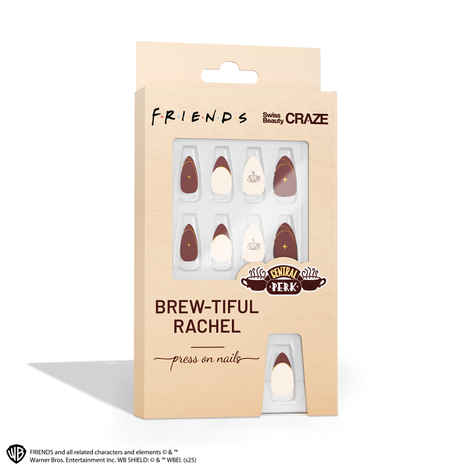 Buy Swiss Beauty Craze Brew-Tiful Rachel Press On Nails | High-Quality | Pack of 24 Nails | Reusable | Easy To Use - Purplle