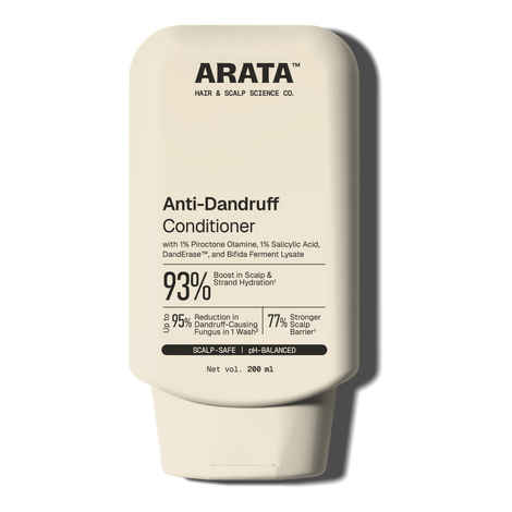 Buy Arata Anti-Dandruff Hair Conditioner | For all Hair Types | With Tea Tree Oil, Fenugreek, Neem | Moisturizes Hair & Treats Dandruff | Relieves Flaky Scalp 200 ml - Purplle