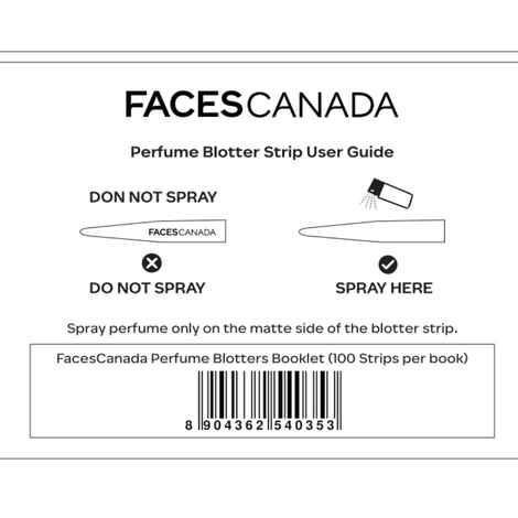 Buy FACES CANADA Perfume Blotters Booklet 100 pc - Purplle