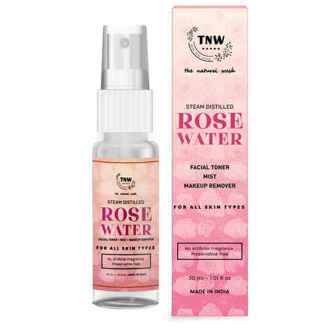 Buy TNW The Natural Wash Steam Distilled rose water spray face toner - 100% Natural and Makeup Remover 30 ml - Purplle