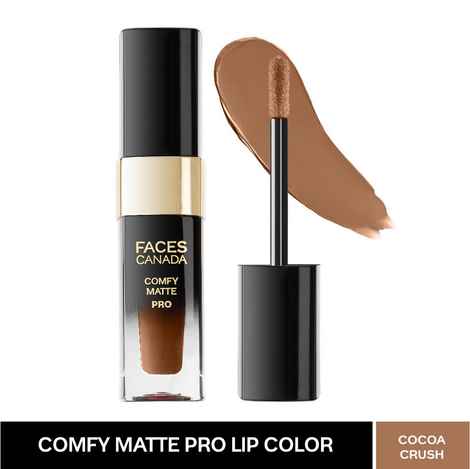 Buy FACES CANADA Comfy Matte Pro Liquid Lipstick - Cocoa Crush 25, 5.5 ml | 10HR Longstay | Intense Color | Macadamia Oil & Olive Butter Infused | Lightweight Super Smooth | No Dryness | No Alcohol - Purplle