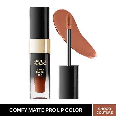 Buy FACES CANADA Comfy Matte Pro Liquid Lipstick - Choco Couture 26, 5.5 ml | 10HR Longstay | Intense Color | Macadamia Oil & Olive Butter Infused | Lightweight Super Smooth | No Dryness | No Alcohol - Purplle