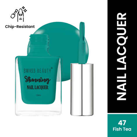 Buy Swiss Beauty Stunning Nail Lacquer 47 Fish Teal (10 ml) - Purplle