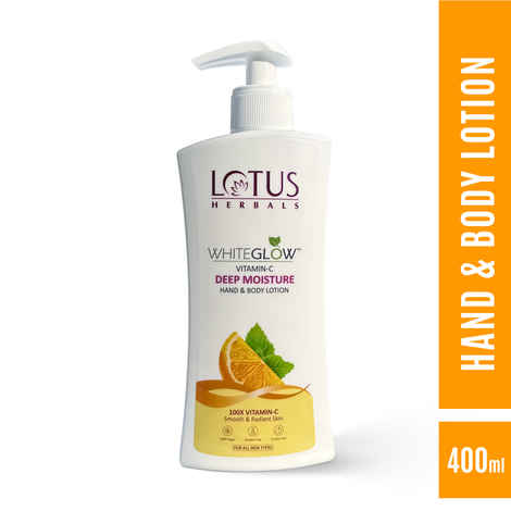 Buy Lotus Herbals WhiteGlow Vitamin C Deep Moisture Hand & Body Lotion Moisturises and Brightens | For All SKin Types | 400 ml - Purplle