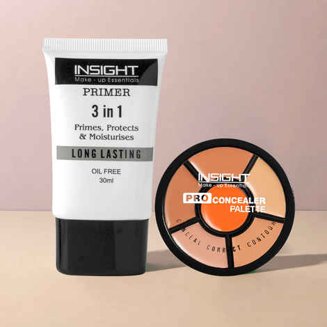 Buy Insight Cosmetics 3 In 1 Long Lasting Primer (30 ml) + Insight Cosmetics Pro Concealer Palette - Purplle