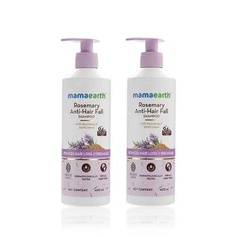 Buy Mamaearth Rosemary Anti-Hair Fall Shampoo with Rosemary & Methi Dana for Reducing Hair Loss & Breakage- 400 ml (Pack of 2) - Purplle