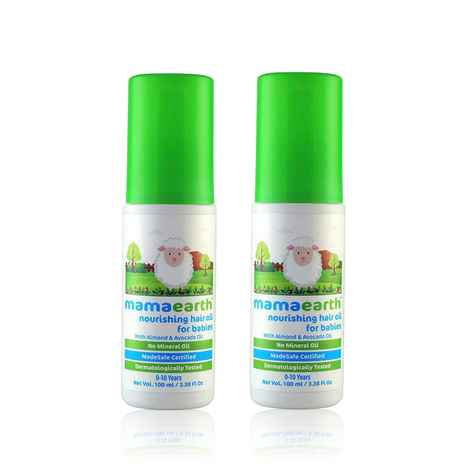 Buy Mamaearth Nourishing Baby Hair Oil Almond And Avocado (100 ml) (Pack of 2) - Purplle