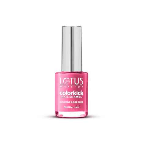 Buy Lotus Make-Up Colorkick Nail Enamel - Playfull Pink 89 | Chip Resistant | Glossy Finish | 10ml - Purplle