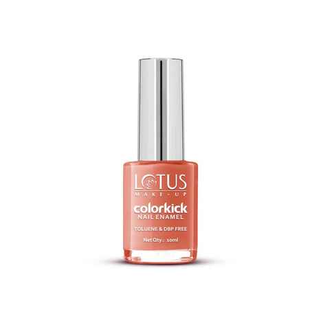 Buy Lotus Make-Up Colorkick Nail Enamel - Brownie Glaze 84 | Chip Resistant | Glossy Finish | 10ml - Purplle
