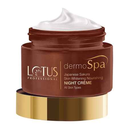 Buy Lotus Professional DermoSpa Japanese Sakura Skin Whitening & Nourishing Night Cream | Preservative Free | 50g - Purplle