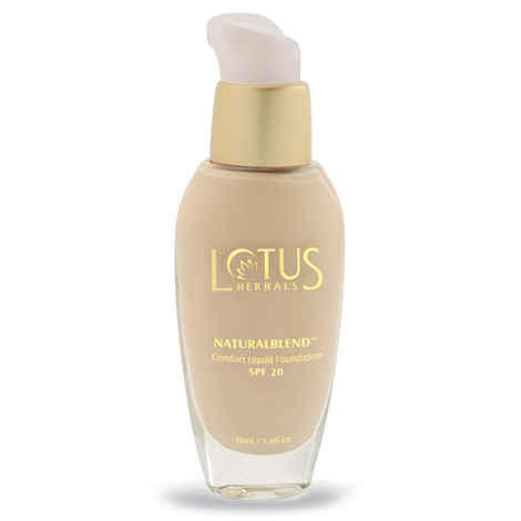 Buy Lotus Make-Up Naturalblend Comfort Liquid Foundation SPF-20 Buff - Purplle