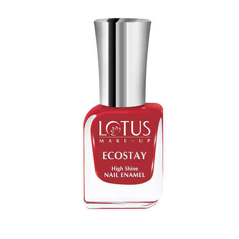 Buy Lotus Make-Up Ecostay Nail Enamel Rocking Red | Easy to Apply | Glossy Finish | 10ml - Purplle