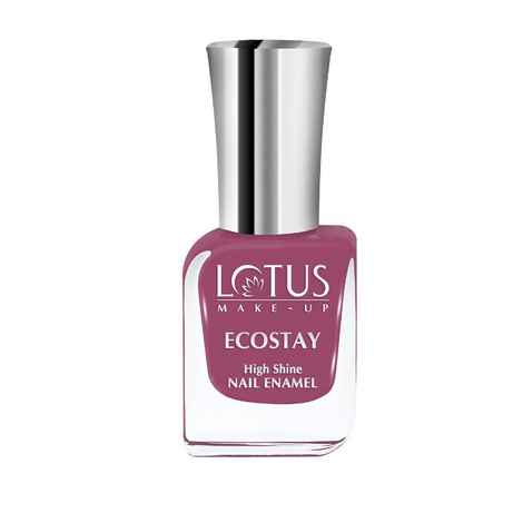 Buy Lotus Make-Up Ecostay Nail Enamel Berry Berry | Easy to Apply | Glossy Finish | 10ml - Purplle