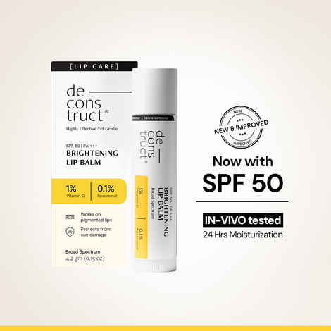 Buy Deconstruct Brightening Lip Balm with 1% Vitamin C|SPF 50 PA+++|Hydrates & Brightens Dry & Pigmented Lips (4.2 gm) - Purplle