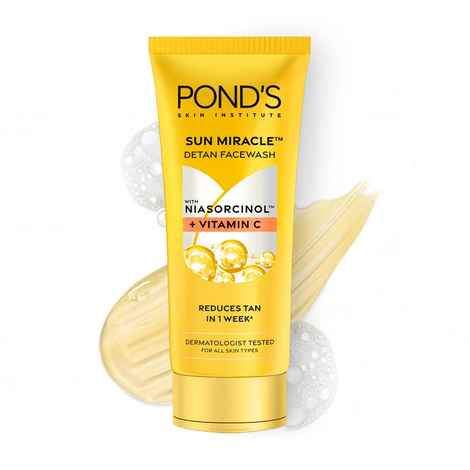 Ponds DeTan Facewash |With Niasorcinol & Vitamin C |Reduces Tan in 7 Days |For All Skin Types |100 gm