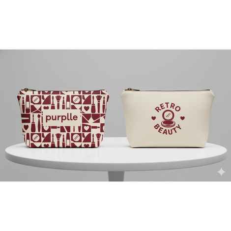 Buy Purplle GWP Canvas Pouch 3 - Retro Beauty 1 pc - Purplle