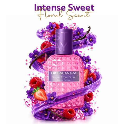 Buy FACES CANADA STAY Sugar After Dusk Eau de Parfum Mini for Women, 20 ml | Long-Lasting Sweet Berry Floral Perfume with Raspberry, Strawberry, Violet & Praline | Gifts for Women | Premium Fragrance - Purplle