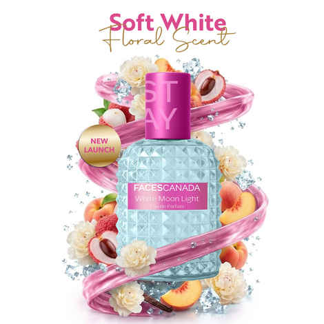 Buy FACES CANADA STAY White Moon Light Eau de Parfum Mini for Women, 20 ml | Long-Lasting Fresh Floral Perfume with Litchi, Peach & Jasmine | Elegant Daily Scent | Gifts for Women | Premium Fragrance - Purplle