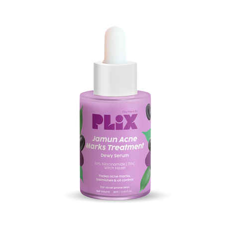 Buy PLIX Jamun 10% Niacinamide Face Serum for Acne Marks & Oil Control | With Jamun Extract, Witch Hazel & Zinc | Reduces Pores, Spots & Discolouration | For Oily & Acne-Prone Skin | 28 ml - Purplle