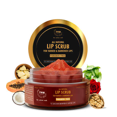 Buy TNW The Natural Wash Lip Scrub for Tanned & Darkened Lips (Paraben-Free) (25 gm) - Purplle