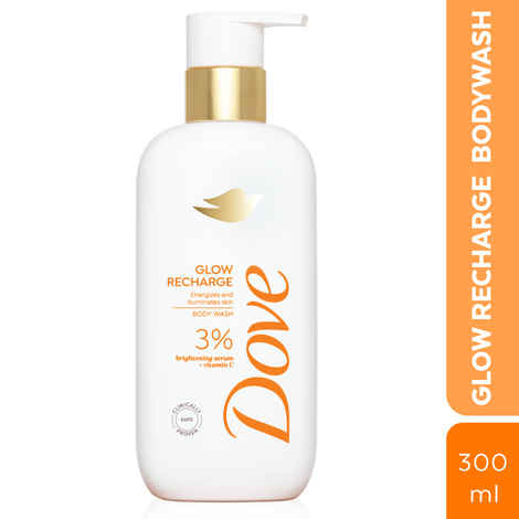 Buy Dove Glow Recharge Exfoliating Serum Body Wash with 3% Brightening Serum + Vitamin C, 300 ml - Purplle