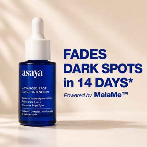 Buy Asaya Advanced Spot Pigmentation Face Serum | Fades Dark Spots & Acne Marks | MelaMe™ Complex, Niacinamide & Alpha Arbutin | Evens Skin Tone | 30 ml - Purplle