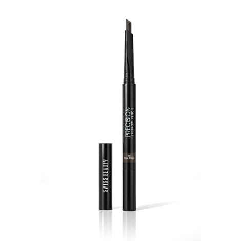 Buy Swiss Beauty Precision Eyebrow Pencil | Fills Sparse Areas - 0.35 gm, Deep Brown - Purplle