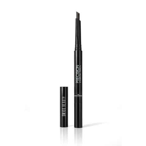 Buy Swiss Beauty Precision Eyebrow Pencil | Fills Sparse Areas - 0.35 gm, Charcoal Black - Purplle