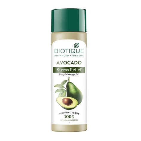 Buy Biotique Avocado Stress Relief Body Massage Oil (200 ml) - Purplle