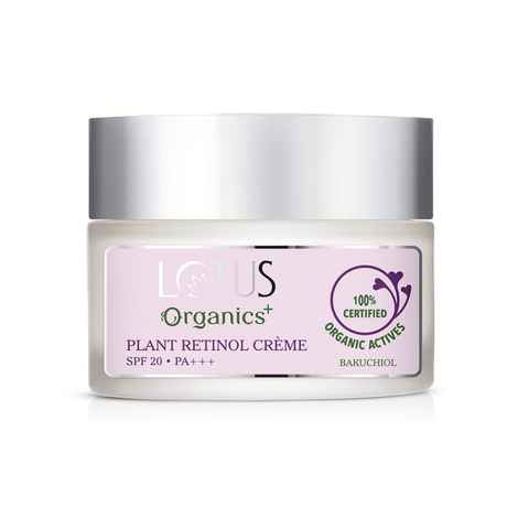 Buy Lotus Organics+ Bakuchiol Plant Retinol Face Cream | 100% Organic Bakuchiol | SPF 20 | PA+++ | Sulphate & Paraben Free | All Skin Types | 50g - Purplle