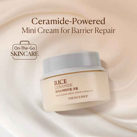 Buy The Face Shop Ceramide & Rice Moisturizer - Korean Day Cream for Barrier Repair & Glass Skin (10 ml) - Purplle
