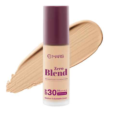 Buy MARS SPF30 PA++++ Zero Blend Weightless Liquid Foundation for Makeup ( 30 ml ) (06-HONEY GOLD) | Lightweight & Long-Lasting | Matte Finish | Buildable Coverage | Sweat-Proof | Hydrating Formula - Purplle
