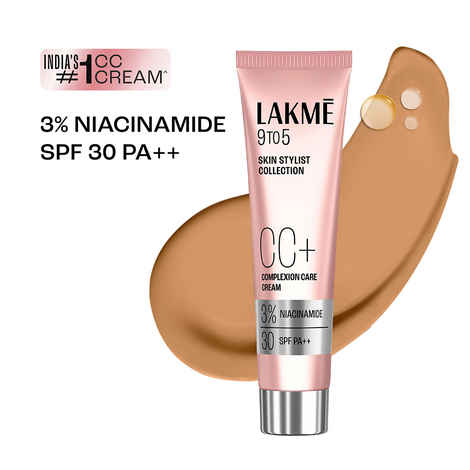 Buy Lakme 9 to 5 CC Cream Almond with 3% Niacinamide Complex SPF 30 PA++| (30 gm) - Purplle