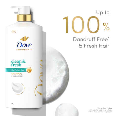 Buy Dove Dandruff Clean & Fresh Shampoo for Dry, Itchy & Flaky Scalp, 1 Litre - 1 L - Purplle