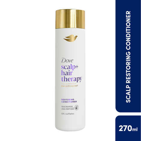 Buy Dove Scalp+Hair Therapy Sulphate Free Density Boost Restoring Conditioner- Niacinamide & Zinc-Peptides, Promotes denser and voluminous hair growth - 270 ml - Purplle