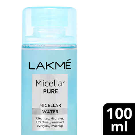 Buy Lakme Micellar Water for Makeup Removal | Gentle Cleanser & Makeup Remover for everyday use |For All Skin Types| 100 ml - Purplle
