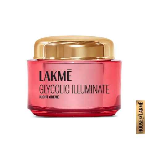 Buy Lakme Glycolic Illuminate Night Cream | With Glycolic Acid & 1% Niacinamide for Skin Cell Regeneration | 50 gm - Purplle