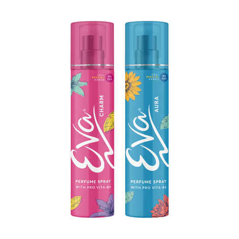 Buy Eva Aura & Charm No Gas Perfume Spray | Long Lasting Perfume Body spray | Floral Grace With Shades Of Mandrine Orange, Cashmirwood & Fresh Citrus Fragrance | Deodorants Women | 120 ml| Pack Of 2 - Purplle