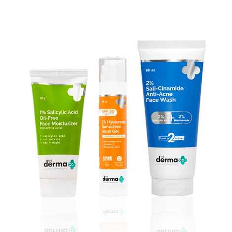 Buy The Derma Co. Top Trio ( Face Wash + Face Moisturizer + Sunscreen) - Combo of 3 - Purplle