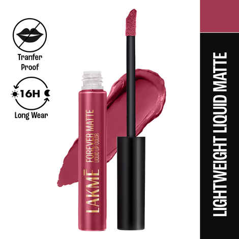 Lakme Forever Matte Liquid Lip Colour - Pink Glam (5.6 ml)