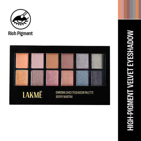 Buy Lakme Glitterati Chroma Chic Eye Shadow Palette|| Smokin Glam||12 gm - Purplle
