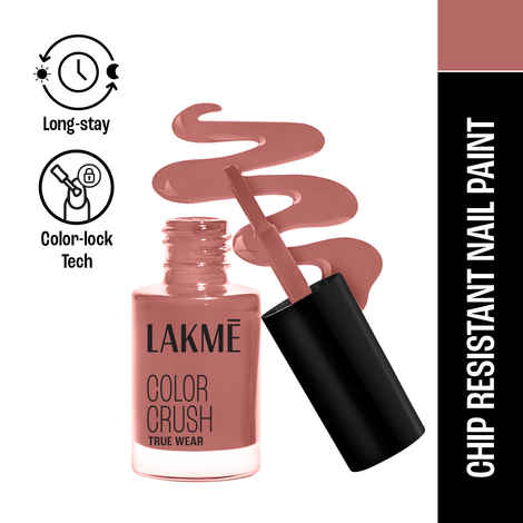 Buy Lakme True Wear Color Crush Nail Polish, Long Lasting & Vibrant Nail Paint, 82, 6 ml - Purplle