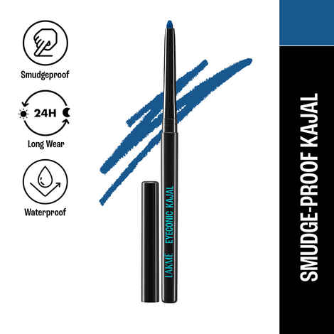 Buy Lakme Eyeconic Kajal |Matte Waterproof | Smudgeproof Kajal that lasts 24 Hrs | Midnight Blue |0.35 gm - Purplle