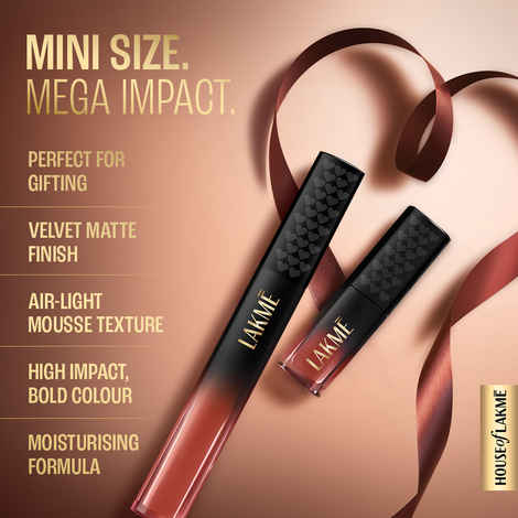 Buy Lakme Xtraordin-airy Lip Mousse Mini - Plum Punch - Velvet Matte Finish Airlight & Moisturizing Formula with Cocoa Butter Travel friendly - 1.8 gm - Purplle